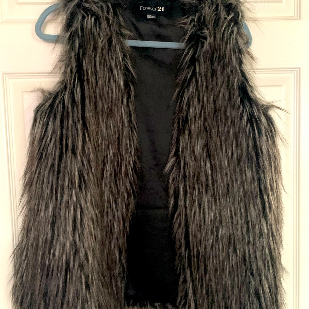 Grey greys fluffy vest